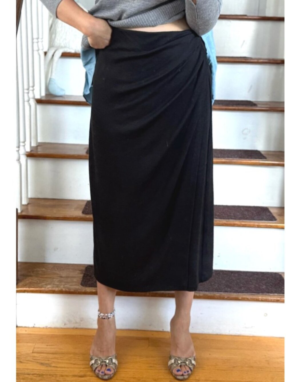 Vince Side Drop Draped Skirt - Picture 2 of 10
